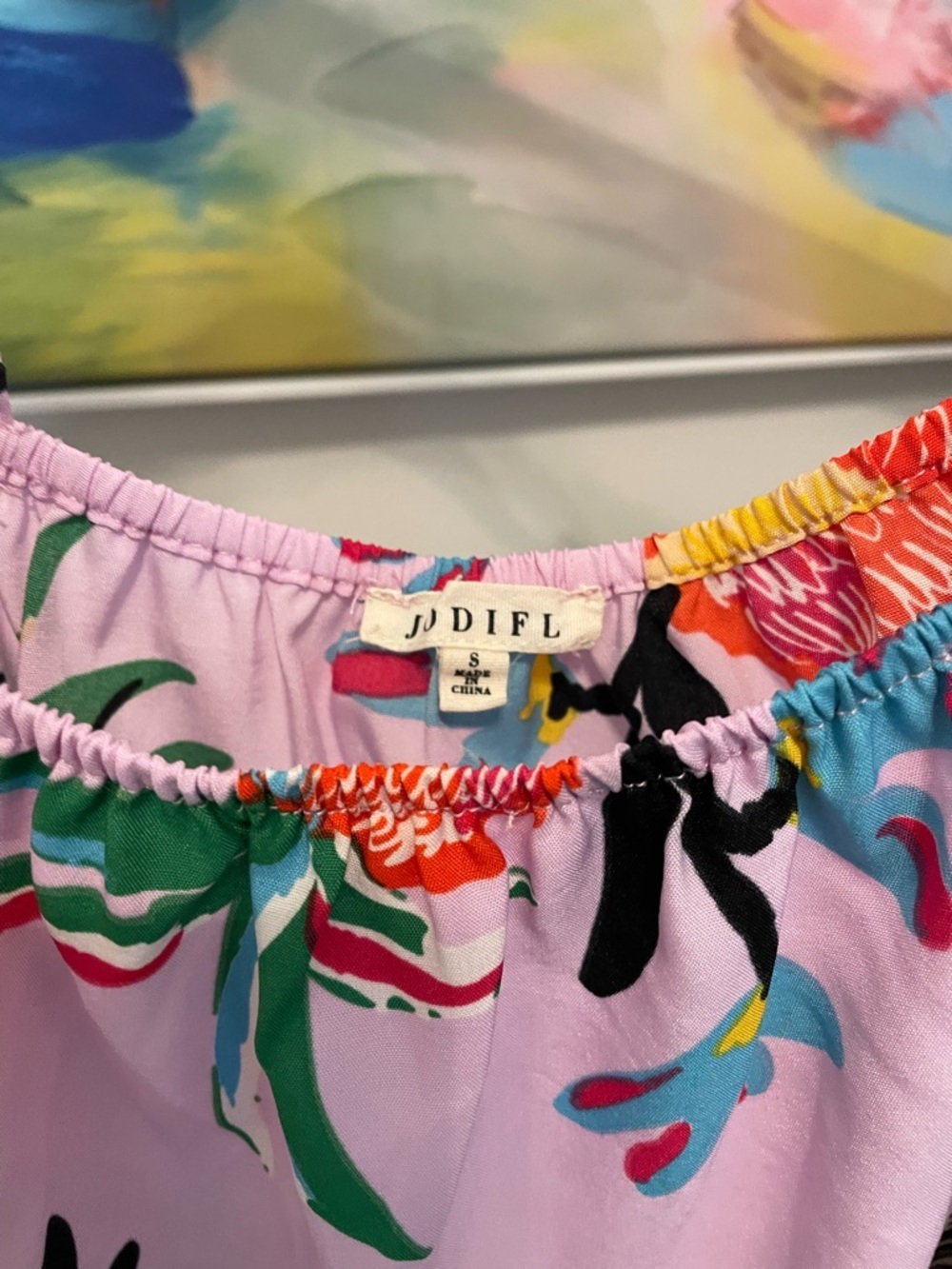 JODIFL Pink Tropical Tank Size Small vacation floral boutique - Picture 2 of 6